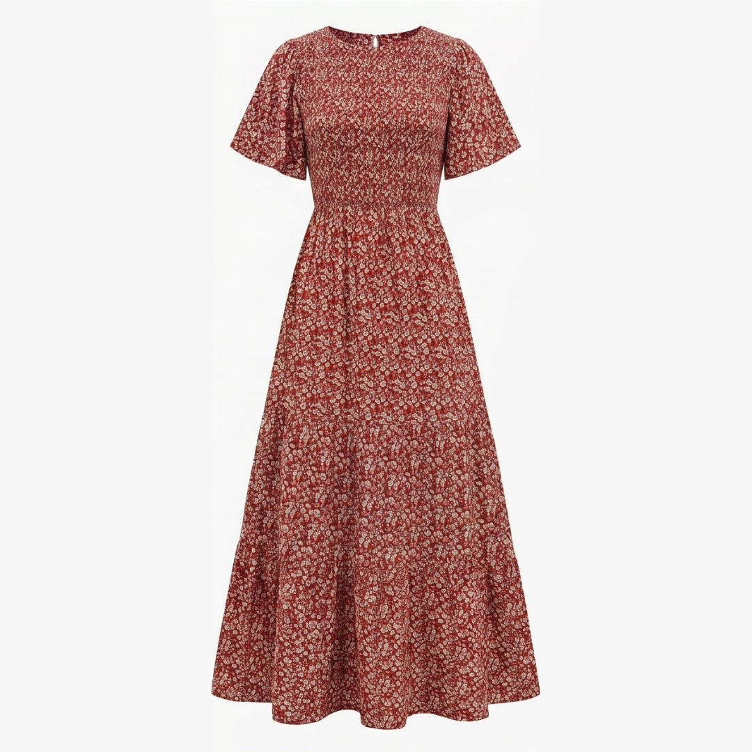 Smocked Floral Maxi Dress for Spring