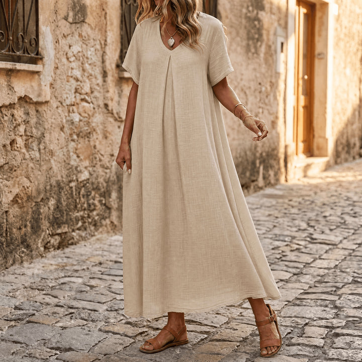 Breezy Cotton Linen Summer Dress