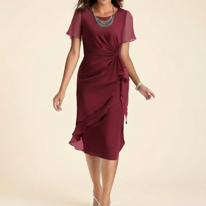 Gathered Twist Waist Dress