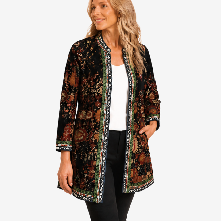 Art-Print Open Jacket for Effortless Style — View 12 | Clova