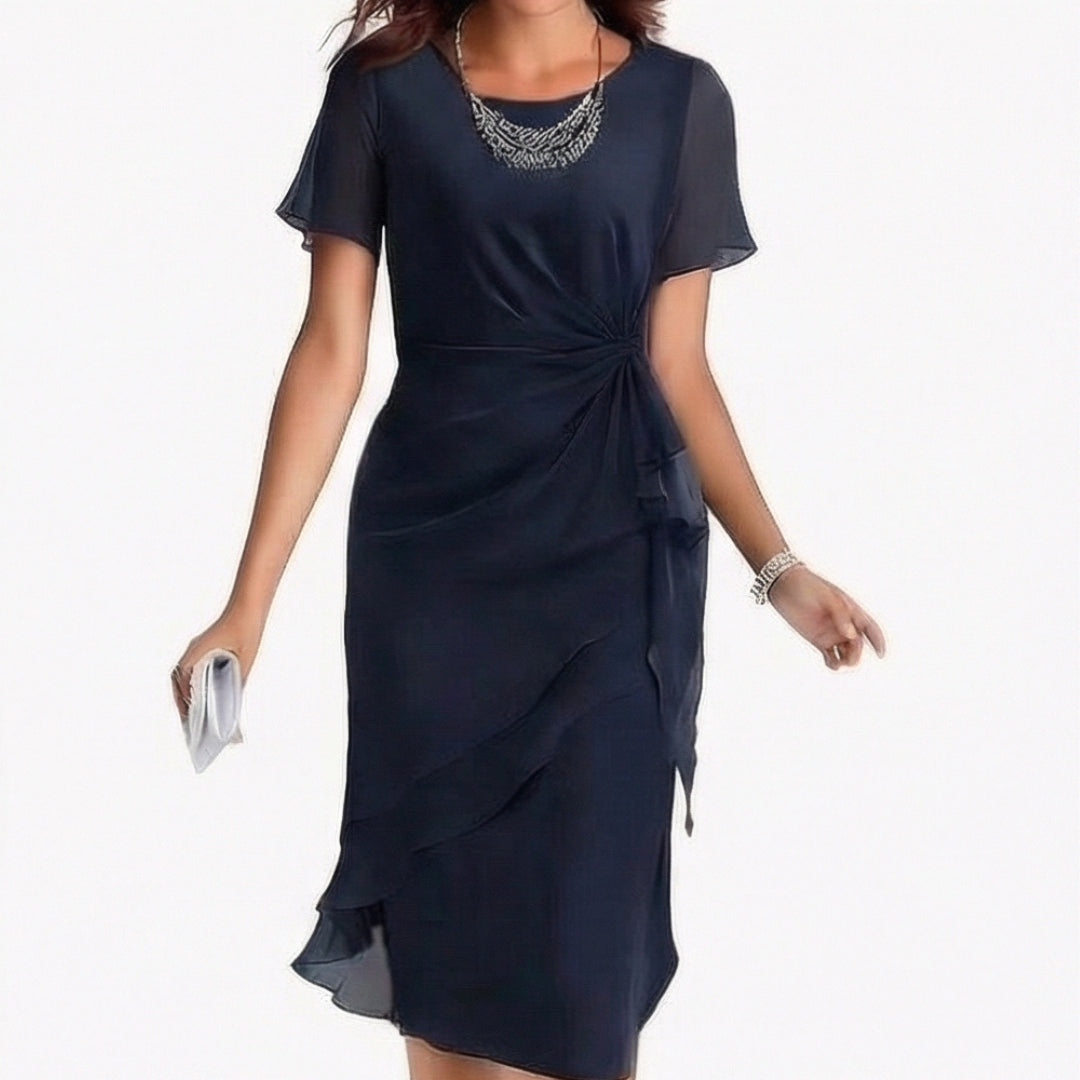 Gathered Twist Waist Dress