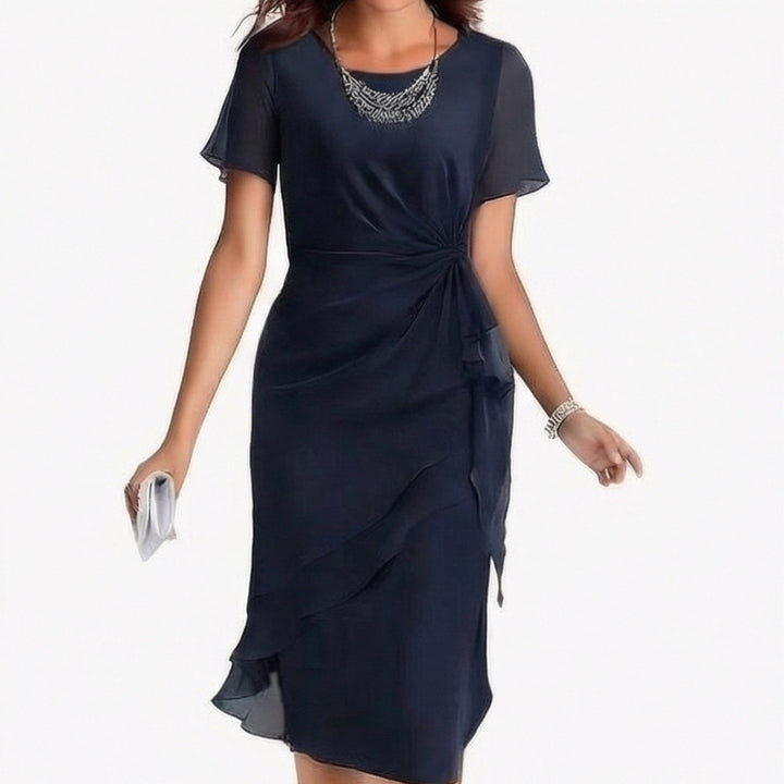 Gathered Twist Waist Dress
