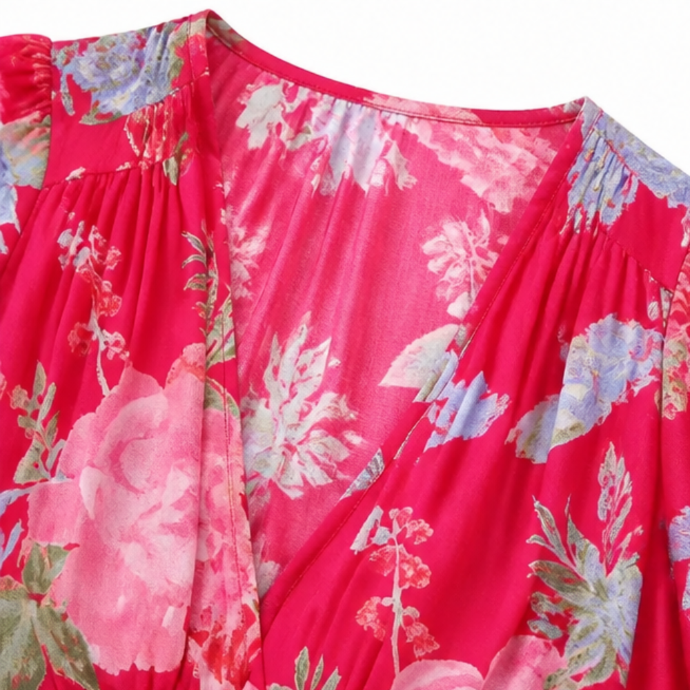 Flowing Floral Maxi Dress — View 7 | Clova