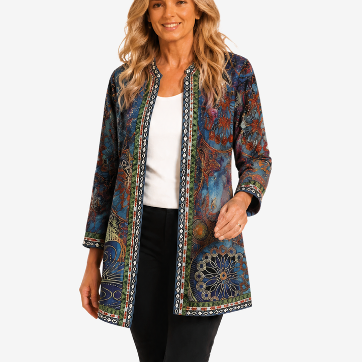 Art-Print Open Jacket for Effortless Style — View 15 | Clova