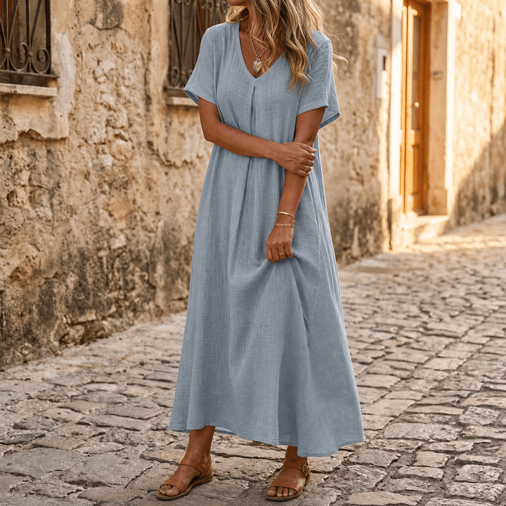Breezy Cotton Linen Summer Dress