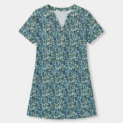 V-Neck Floral Dress with Pockets — View 15 | Clova