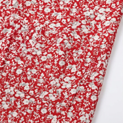 V-Neck Floral Dress with Pockets — View 9 | Clova