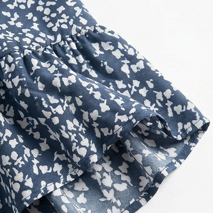Breezy Floral Midi with Ruffle Hem — View 8 | Clova