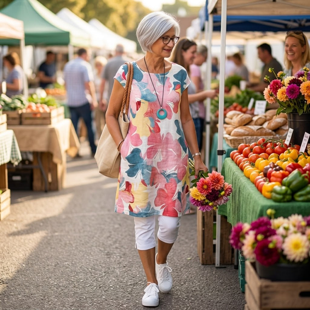 Watercolor Floral Summer Dress