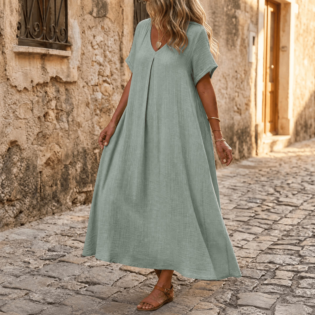 Breezy Cotton Linen Summer Dress