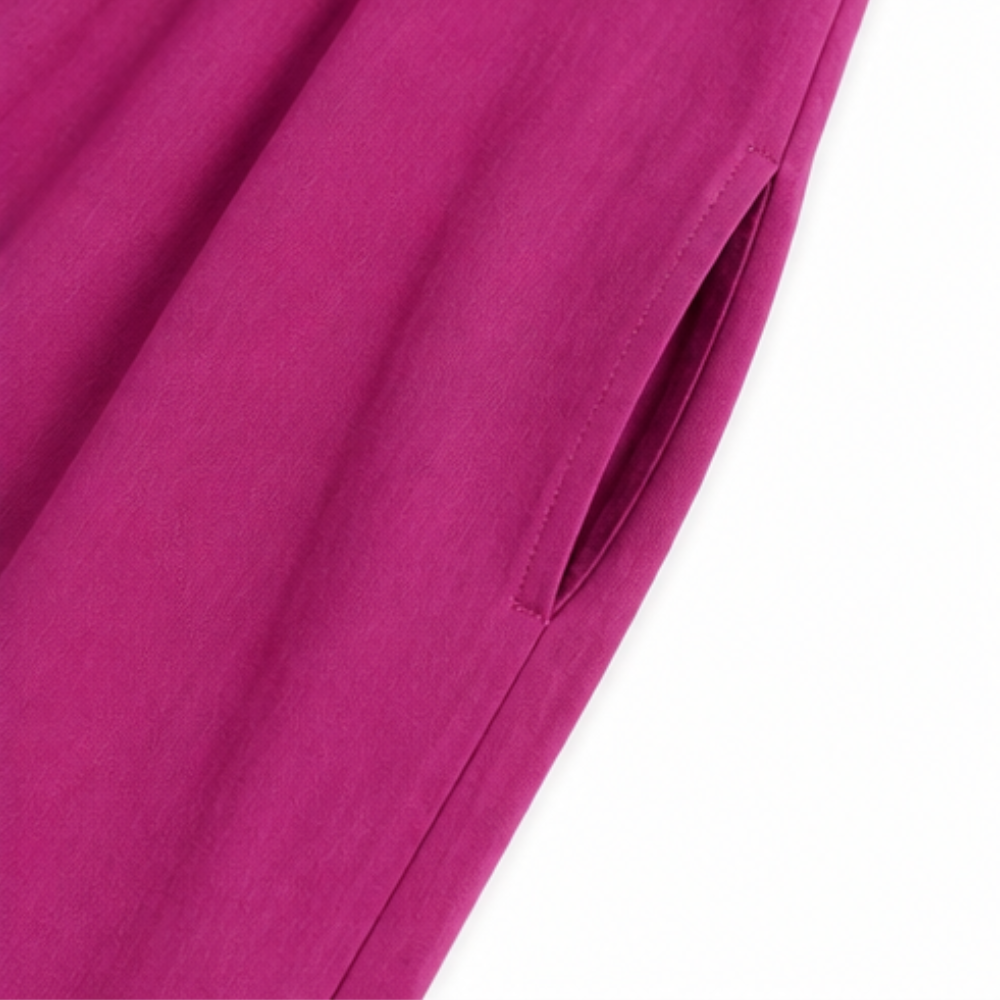 Pin-Tuck Cotton Maxi Dress with Pockets — View 10 | Clova