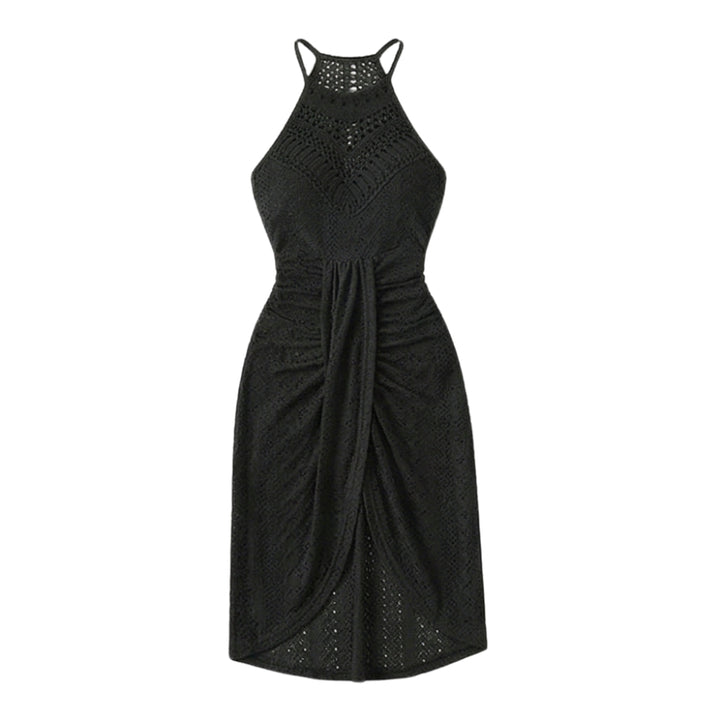 Lace Halterneck Maxi Dress