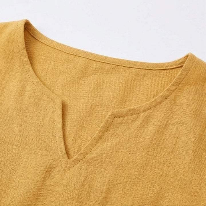 Relaxed V-Neck Midi Dress