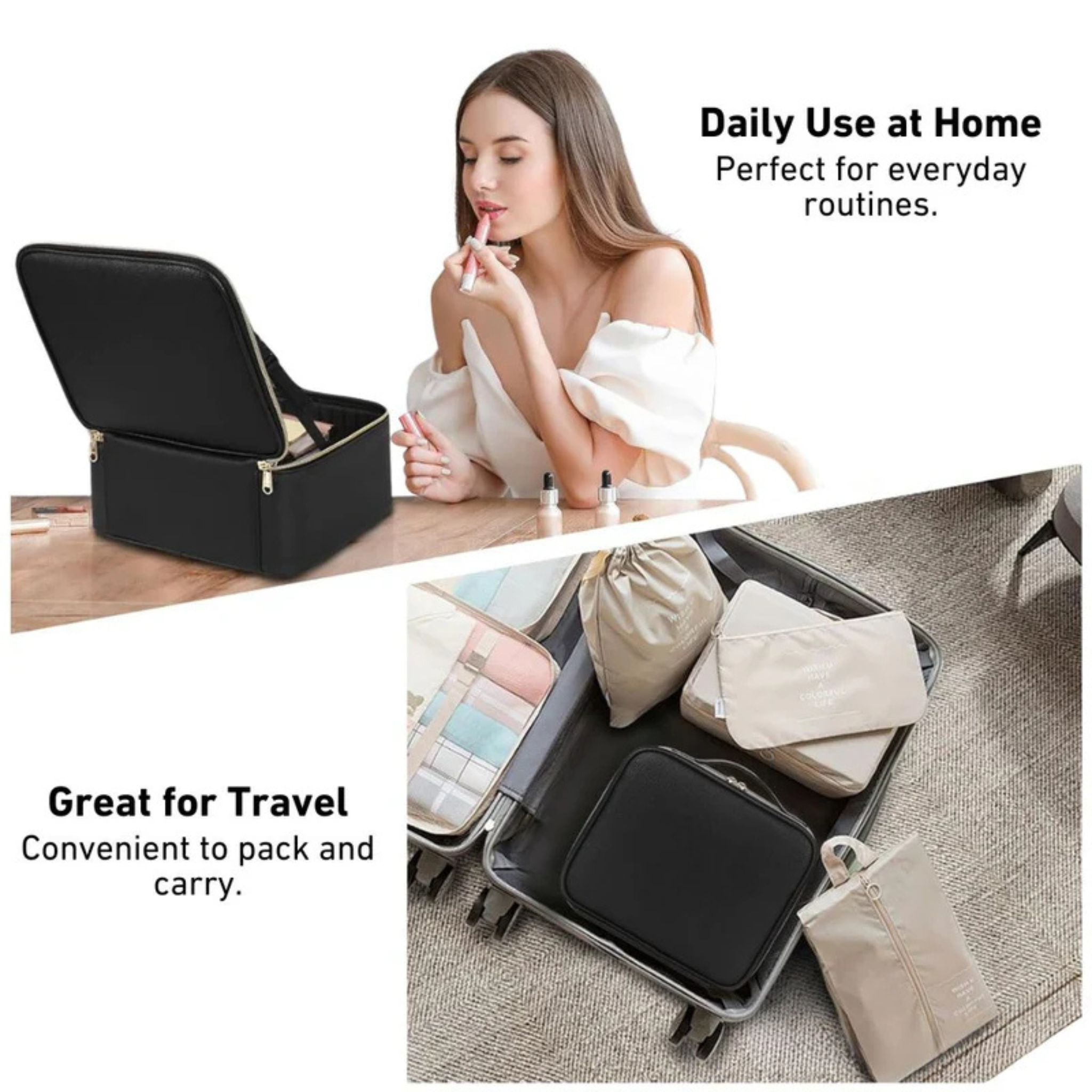 Clova - LED Travel Makeup Bag