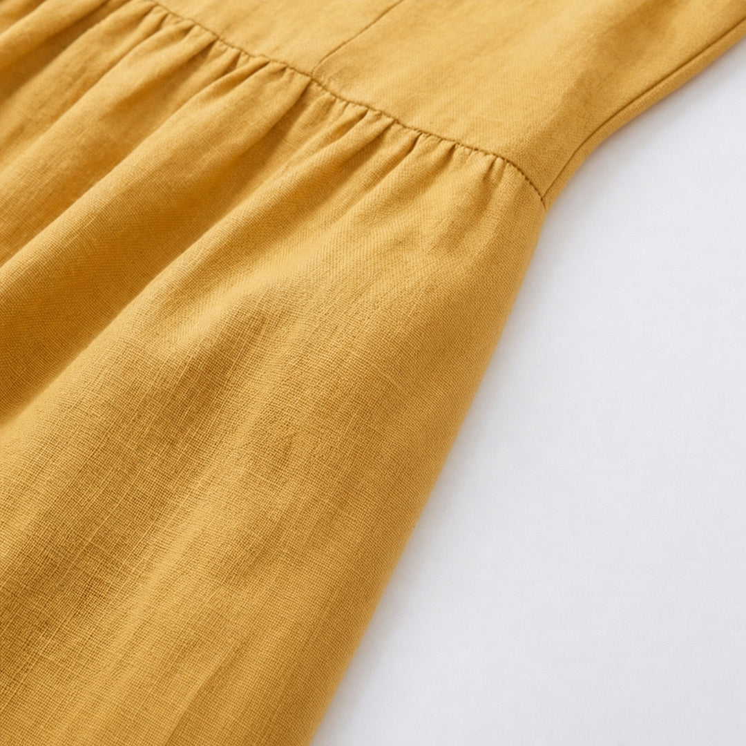 Relaxed V-Neck Midi Dress