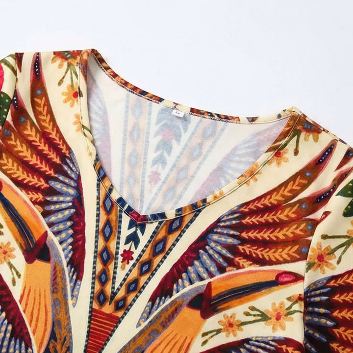 Bold Peacock Wingspan Summer Dress