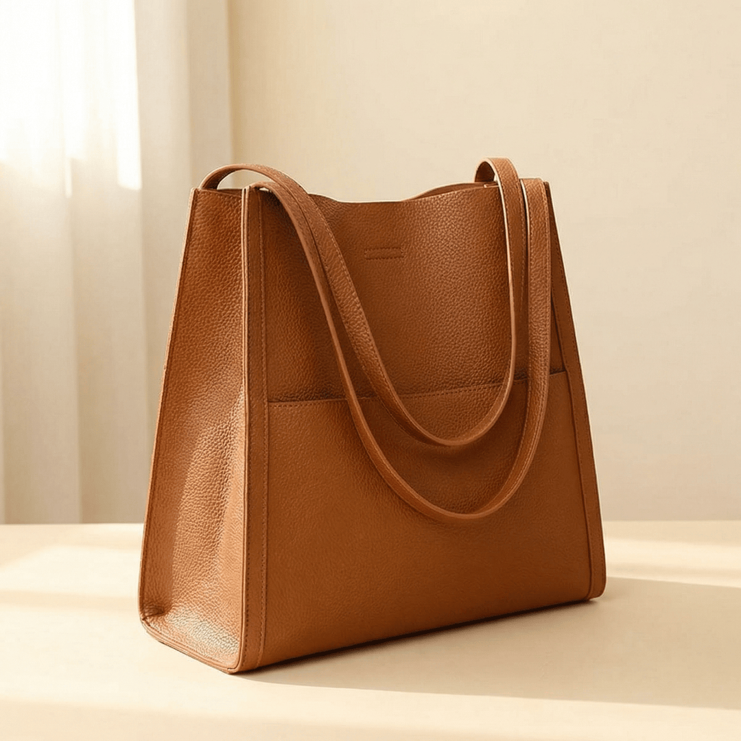 Soft Leather Shoulder Tote