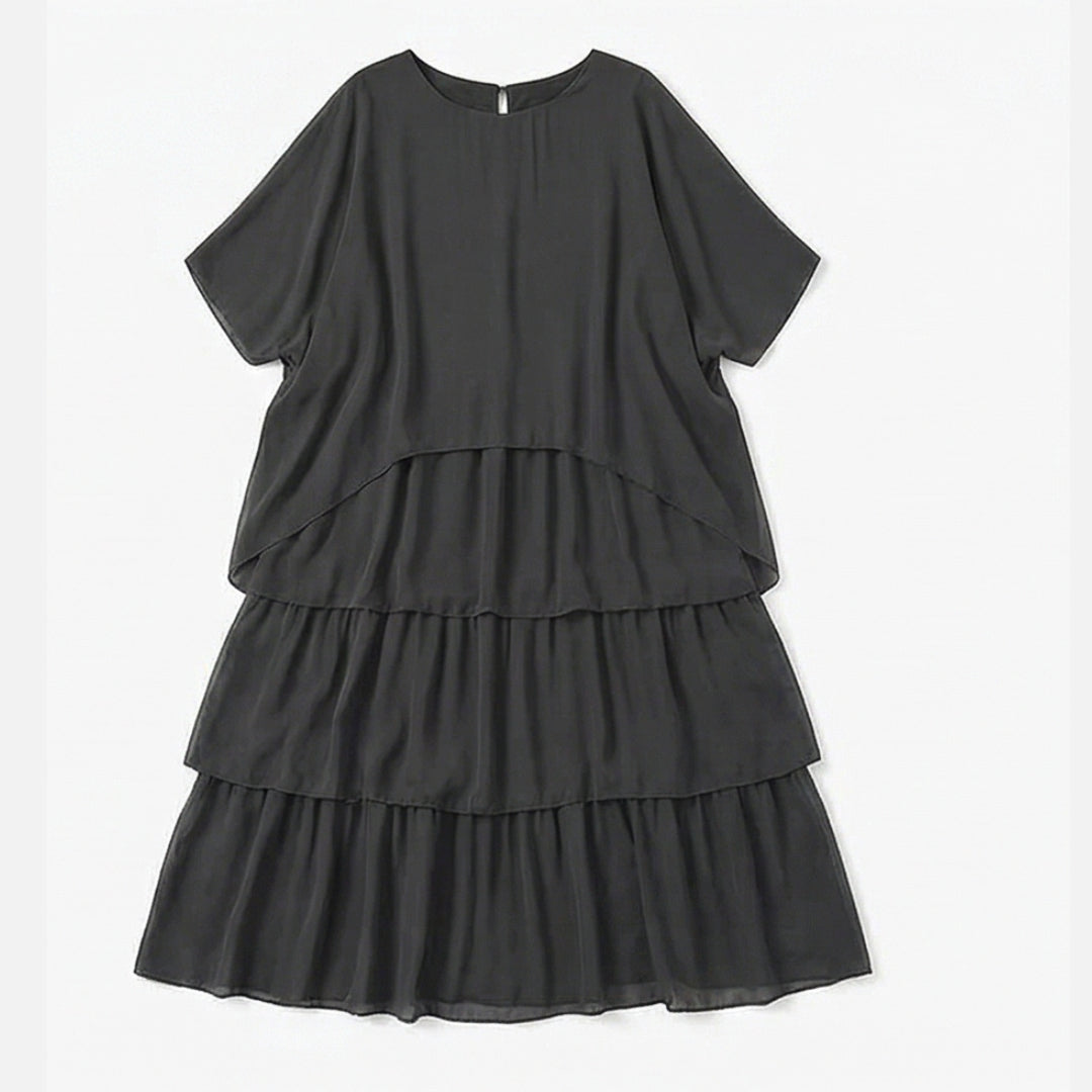 Flowing Tiered Chiffon Maxi Dress
