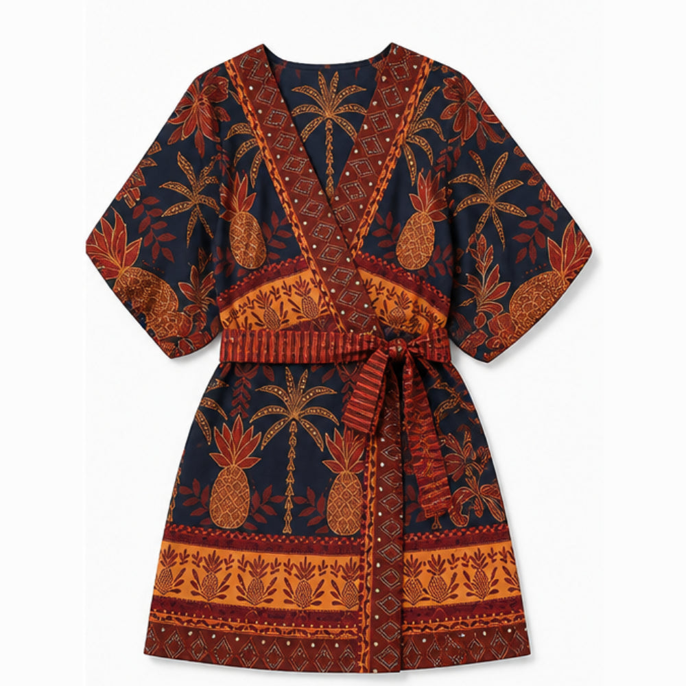 Coastal Shell Print Wrap Romper