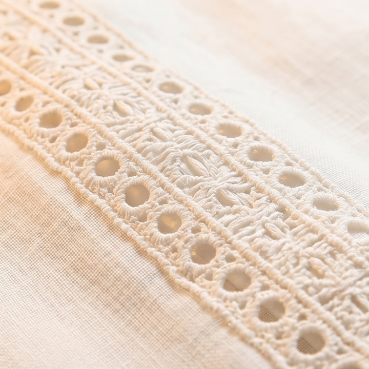 Lunavia Eyelet Trim Button Down Blouse — View 7 | Clova
