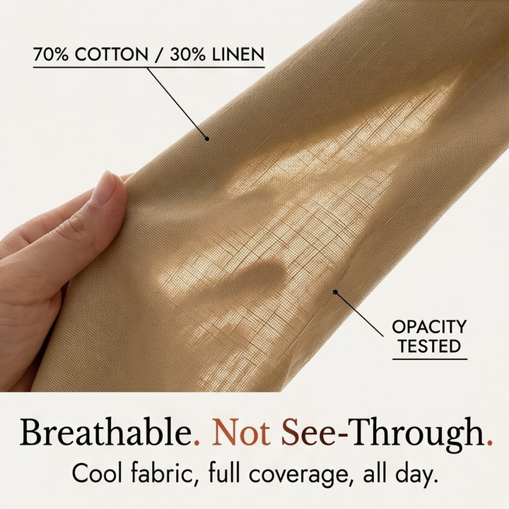 Cotton-Linen Drawstring Capri
