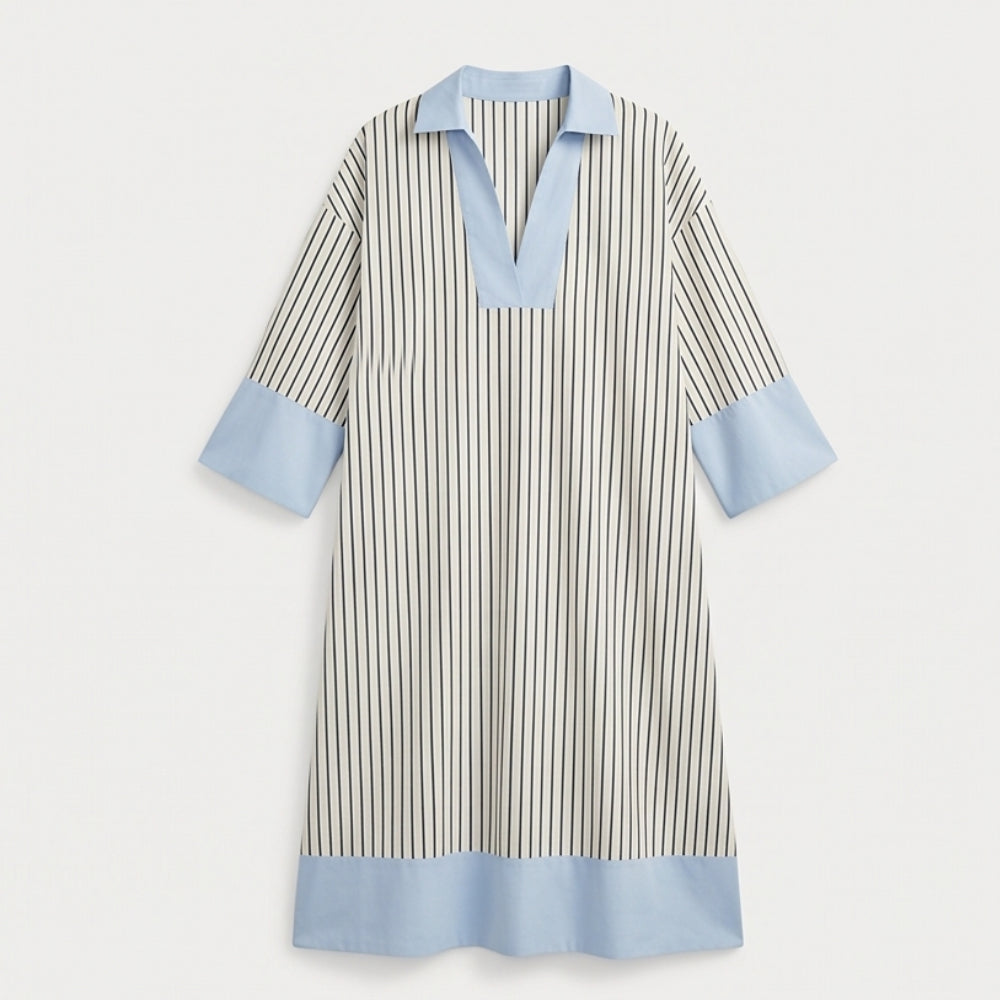 Lightweight Striped Midi Dress