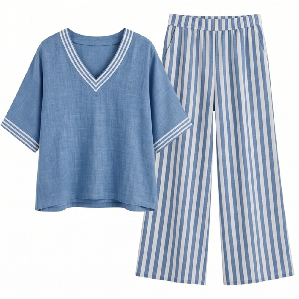 Airy Linen Two-Piece Set — View 15 | Clova