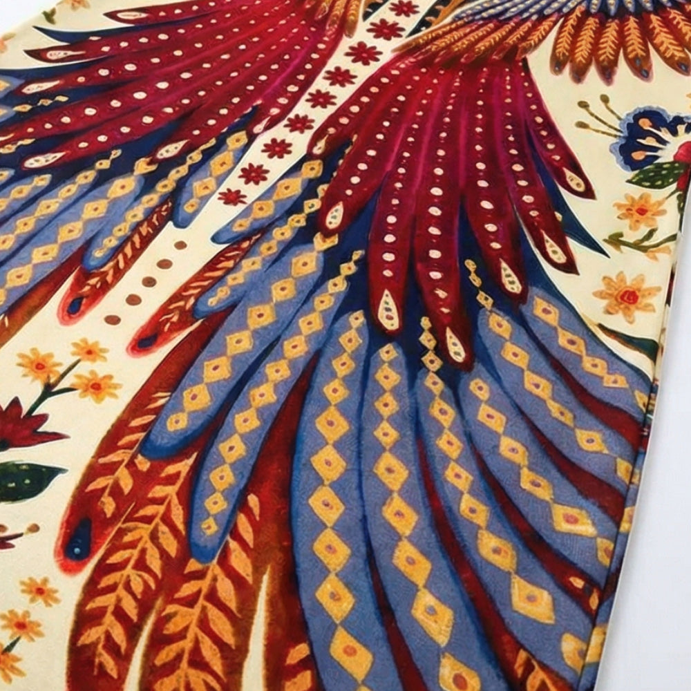 Bold Peacock Wingspan Summer Dress