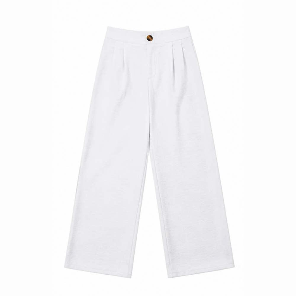 High-Waist Wide-Leg Drape Trousers — View 15 | Clova