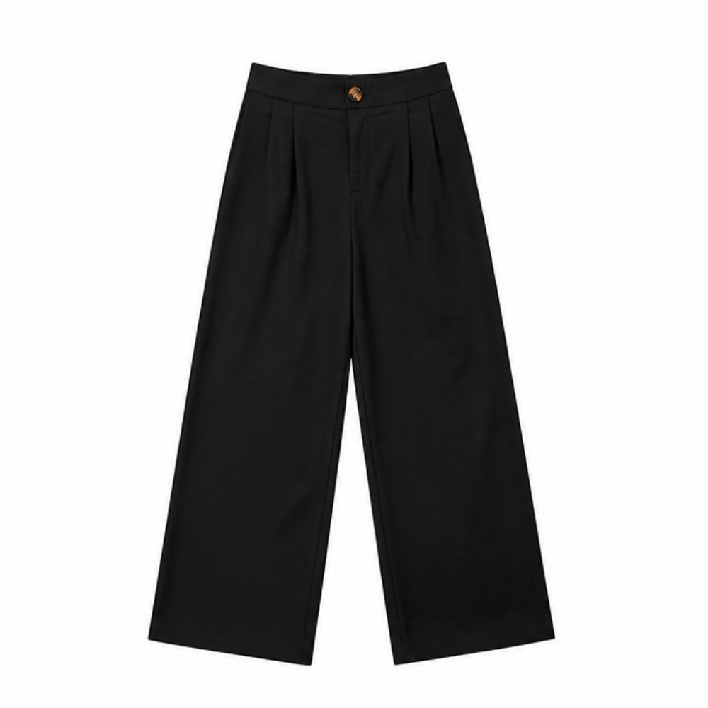 High-Waist Wide-Leg Drape Trousers — View 16 | Clova