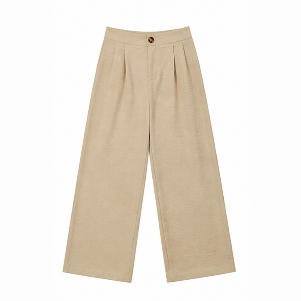 High-Waist Wide-Leg Drape Trousers — View 18 | Clova