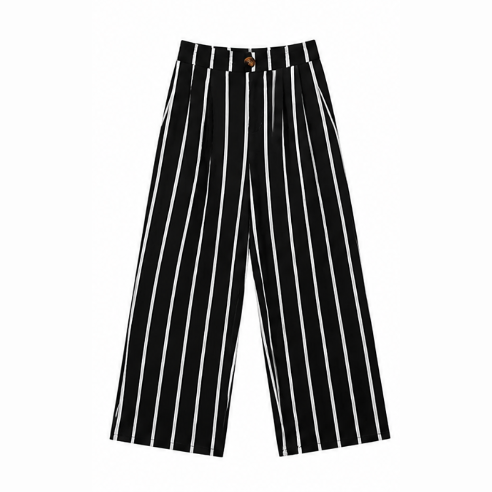 High-Waist Wide-Leg Drape Trousers — View 20 | Clova