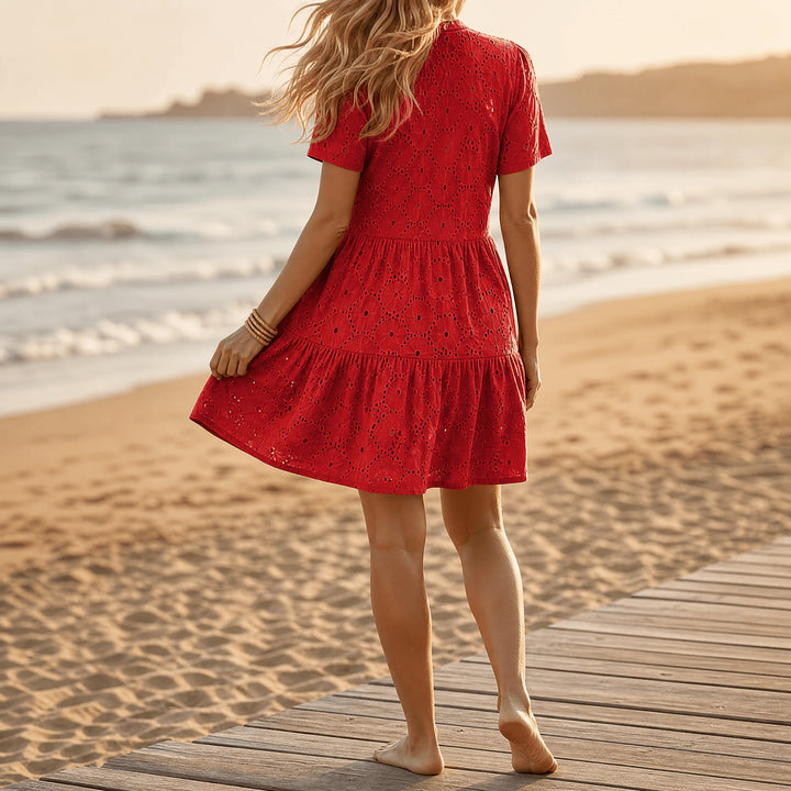 Cotton Eyelet Summer Dress