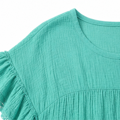Sundara Tiered Lace Midi Dress with Hidden Pockets — View 13 | Clova
