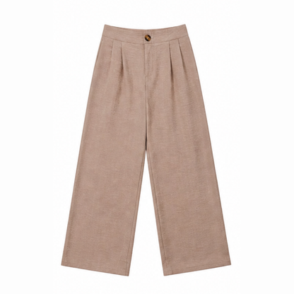 High-Waist Wide-Leg Drape Trousers — View 17 | Clova