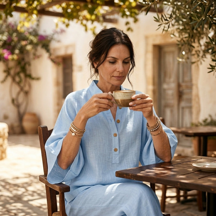 Breezy Linen Two-Piece Set for Warm Days