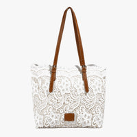 Floral Lace Shoulder Tote