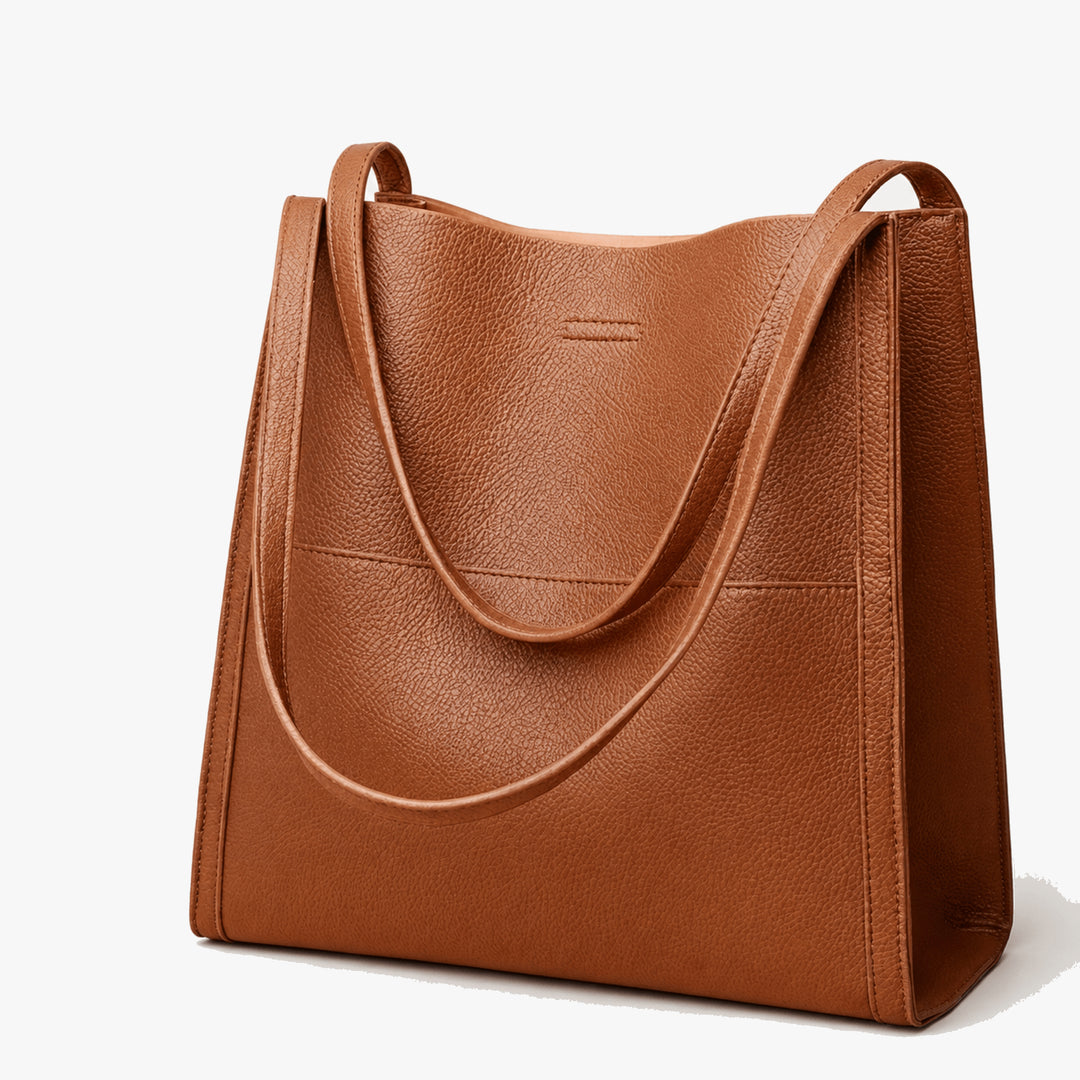 Soft Leather Shoulder Tote