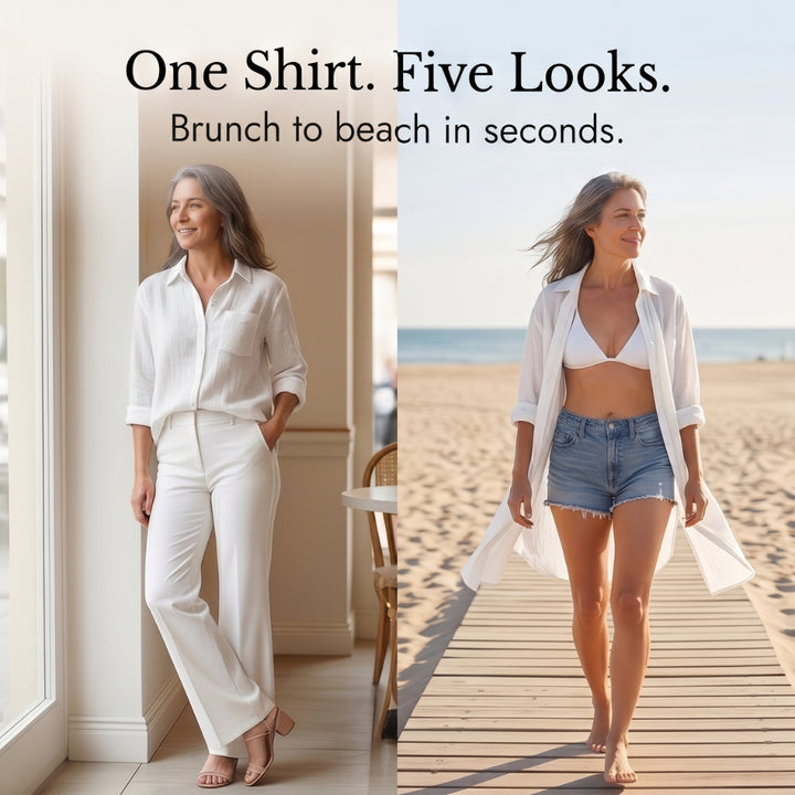 Breathable Cotton Button Up Shirt
