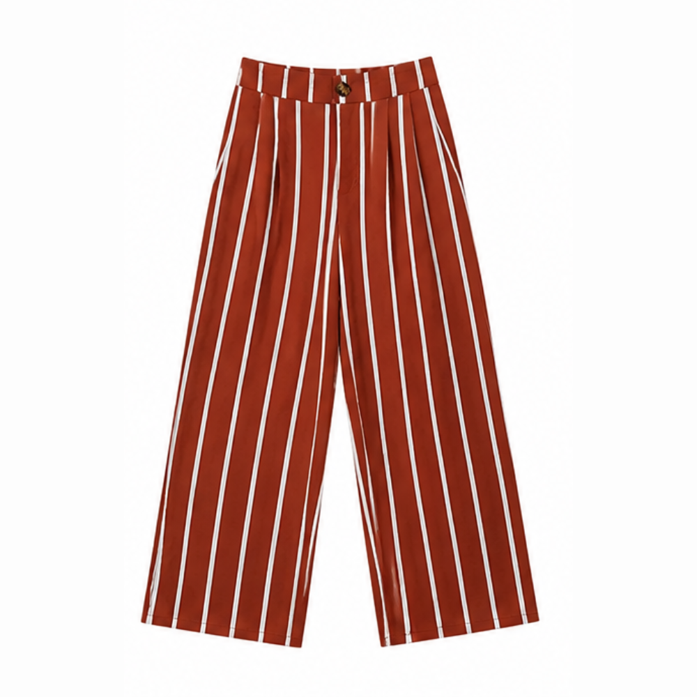 High-Waist Wide-Leg Drape Trousers — View 19 | Clova