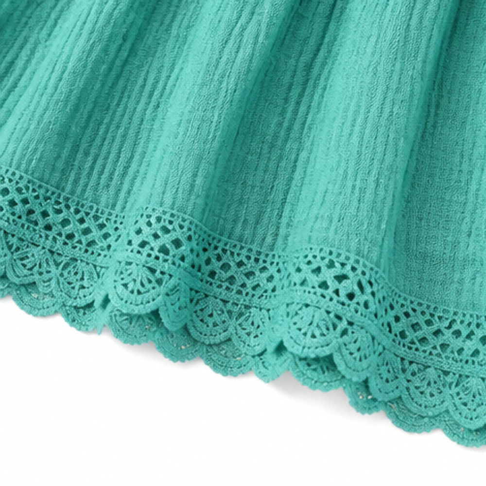 Sundara Tiered Lace Midi Dress with Hidden Pockets — View 15 | Clova
