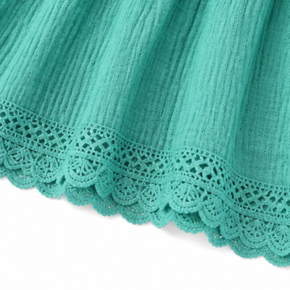 Sundara Tiered Lace Midi Dress with Hidden Pockets — View 15 | Clova