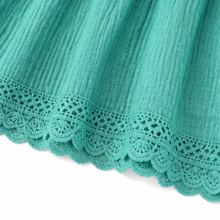 Sundara Tiered Lace Midi Dress with Hidden Pockets — View 15 | Clova