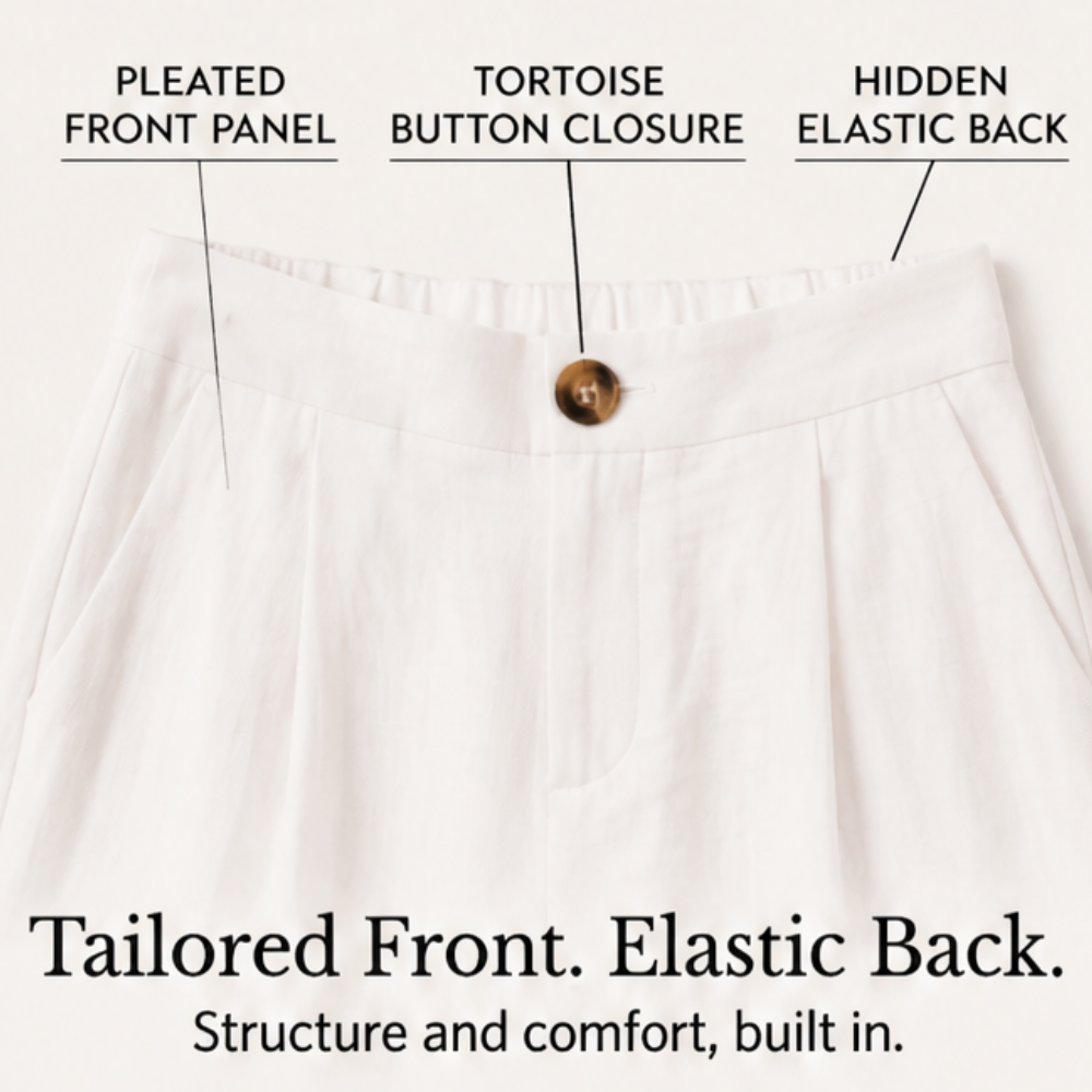 High-Waist Wide-Leg Drape Trousers — View 5 | Clova