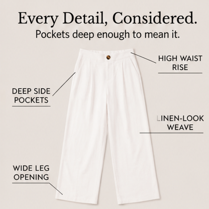 High-Waist Wide-Leg Drape Trousers — View 6 | Clova