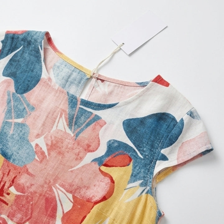Watercolor Floral Summer Dress