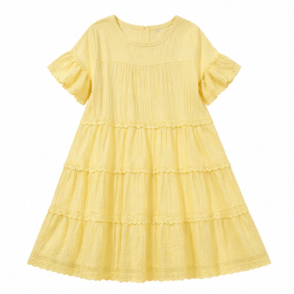 Sundara Tiered Lace Midi Dress with Hidden Pockets — View 20 | Clova