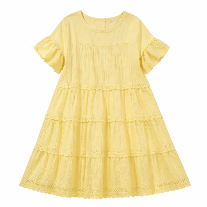 Sundara Tiered Lace Midi Dress with Hidden Pockets — View 20 | Clova