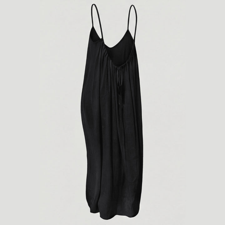Flowy Open Back Summer Maxi Dress