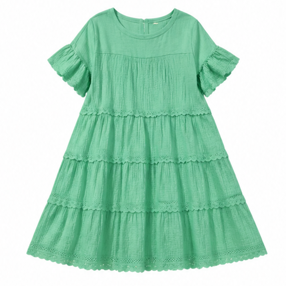 Sundara Tiered Lace Midi Dress with Hidden Pockets — View 21 | Clova
